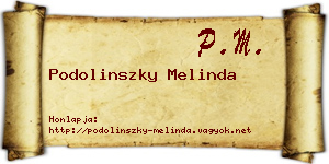 Podolinszky Melinda névjegykártya